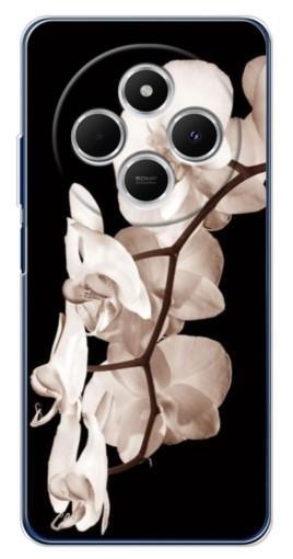 Чехол с печатью "Черно-белая орхидея" для Tecno Spark 30