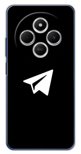 Силиконовый чехол с изображением "Лого Телеграм" для Tecno Spark 30