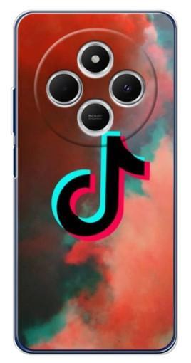 Силиконовый чехол с изображением "ТикТок в тучах" для Tecno Spark 30 Силиконовый чехол с изображением "ТикТок в тучах" для Tecno Spark 30