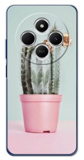 Чехол с картинкой "Цветущий кактус" для Tecno Spark 30