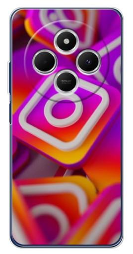 Чехол с печатью "Значки Инстаграм" для Tecno Spark 30