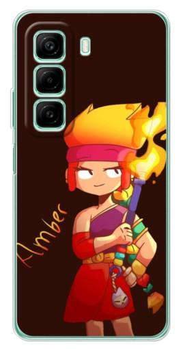 Чехол с картинкой "Amber с факелом" для Infinix Hot 50i Чехол с картинкой "Amber с факелом" для Infinix Hot 50i