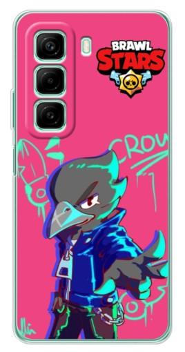 Силиконовый чехол с изображением "Crow Asassin" для Infinix Hot 50i Силиконовый чехол с изображением "Crow Asassin" для Infinix Hot 50i