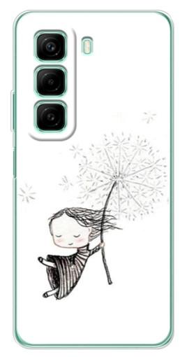 Чехол с печатью "Девочка с одуванчиком" для Infinix Hot 50i