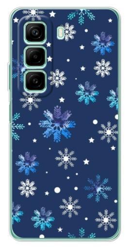 Силиконовый чехол с изображением "Фон с снежинками" для Infinix Hot 50i