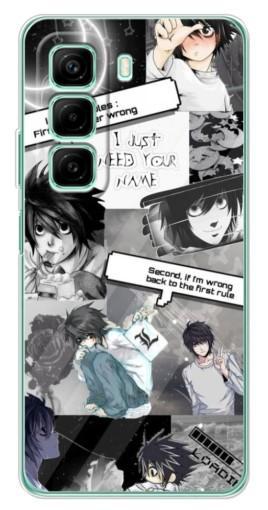 Силиконовый чехол с изображением "L - Death note" для Infinix Hot 50i Силиконовый чехол с изображением "L - Death note" для Infinix Hot 50i