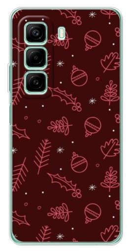 Силиконовый чехол с изображением "Листочки и шары" для Infinix Hot 50i