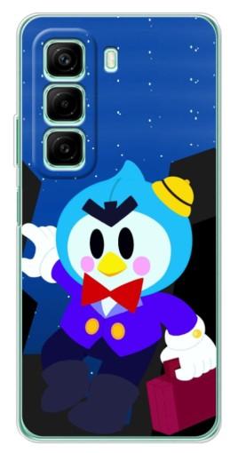 Силиконовый чехол с изображением "Мистер Пи с чемоданчиком" для Infinix Hot 50i Силиконовый чехол с изображением "Мистер Пи с чемоданчиком" для Infinix Hot 50i