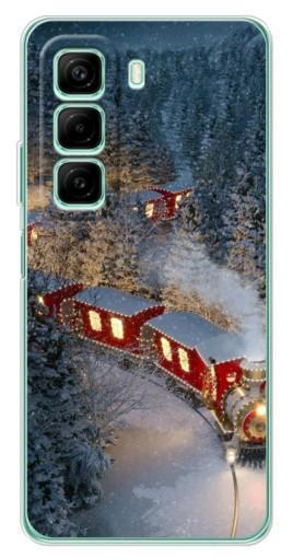 Чехол с принтом "Новогодний поезд" для Infinix Hot 50i Чехол с принтом "Новогодний поезд" для Infinix Hot 50i