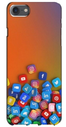 Чехол с принтом «Иконки соц сетей» для iPhone 7