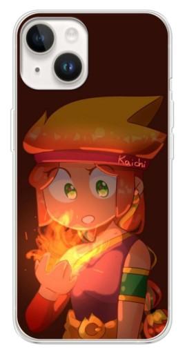 Чехол с принтом "Amber с огнем" для Tecno Spark Go 1