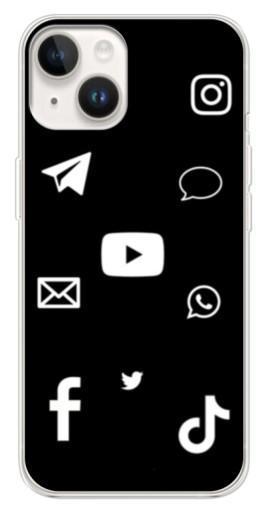 Силиконовый чехол с изображением "Белые иконки" для Tecno Spark Go 1