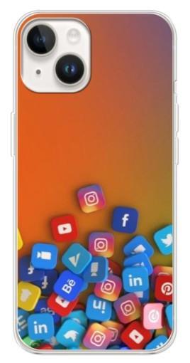 Силиконовый чехол с изображением "Иконки соц сетей" для Tecno Spark Go 1