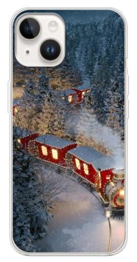 Силиконовый чехол с изображением "Новогодний поезд" для Tecno Spark Go 1