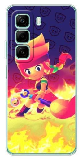 Чехол с принтом "Амбер в огне" для Infinix Hot 50 Pro