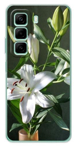 Чехол с картинкой "Белые лилии" для Infinix Hot 50 Pro