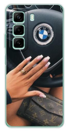 Силиконовый чехол с изображением "Девушка в БМВ" для Infinix Hot 50 Pro