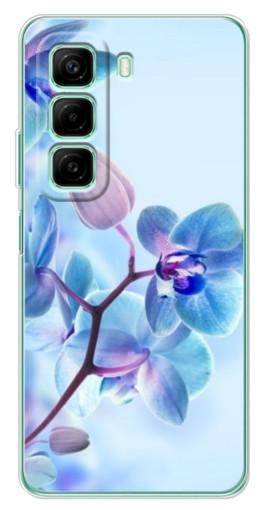 Чехол с принтом "Голубые орхидеи" для Infinix Hot 50 Pro