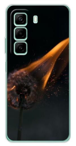 Силиконовый чехол с изображением "Горящий одуванчик" для Infinix Hot 50 Pro