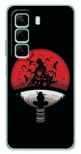 Чехол с картинкой "Итачи на черном" для Infinix Hot 50 Pro