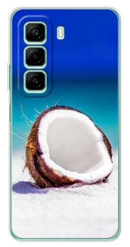 Чехол с принтом "Кокос на пляже" для Infinix Hot 50 Pro