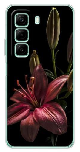 Чехол с печатью "Красная лилия " для Infinix Hot 50 Pro