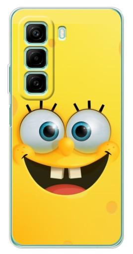 Чехол с печатью "Квадратный Губка Боб" для Infinix Hot 50 Pro