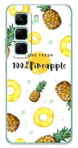 Силиконовый чехол с изображением "Любовь к ананасам" для Infinix Hot 50 Pro