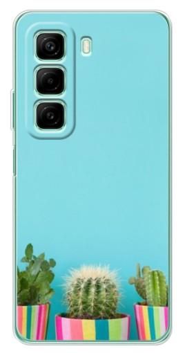 Силиконовый чехол с изображением "Маленькие кактусы" для Infinix Hot 50 Pro