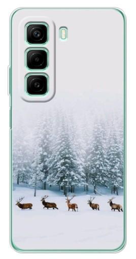 Чехол с принтом "Олени в лесу" для Infinix Hot 50 Pro