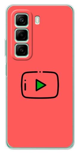 Чехол с печатью "Рисованная кнопка" для Infinix Hot 50 Pro