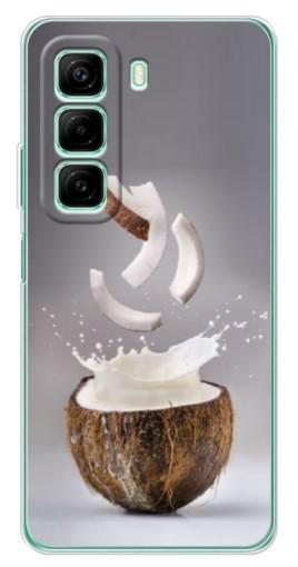 Силиконовый чехол с изображением "Стакан кокоса" для Infinix Hot 50 Pro