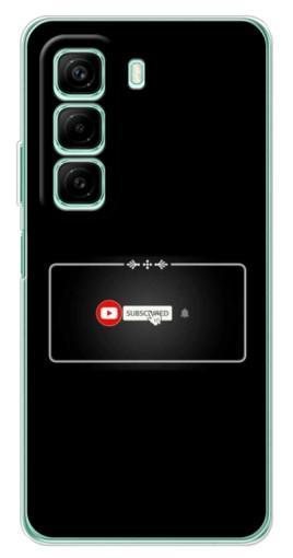 Силиконовый чехол с изображением "subscribed" для Infinix Hot 50 Pro
