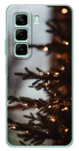 Чехол с картинкой "Елка с гирляндой" для Infinix Hot 50 Pro