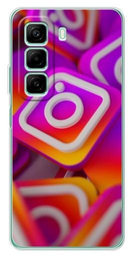 Чехол с принтом "Значки Инстаграм" для Infinix Hot 50 Pro
