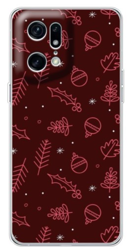 Чехол с печатью "Листочки и шары" для OPPO Find X5 Pro