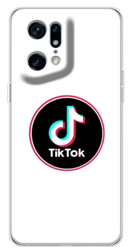 Чехол с принтом "Лого Тик Ток" для OPPO Find X5 Pro