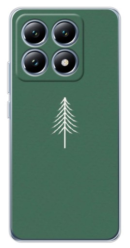 Чехол с картинкой "Белая елка" для Xiaomi 15 Pro