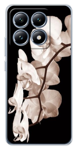 Чехол с принтом "Черно-белая орхидея" для Xiaomi 15 Pro