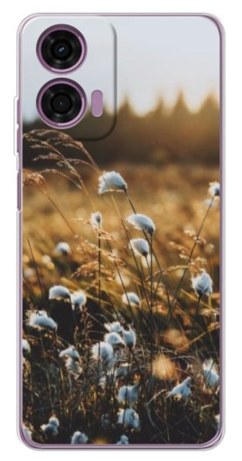 Силиконовый чехол с изображением "Нежные полевые цветы" для Motorola Moto E14