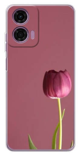 Чехол с печатью "Розовый тюльпан" для Motorola Moto E14