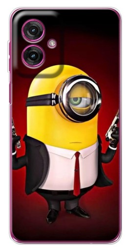 Силиконовый чехол с изображением "Агент Миньон" для Motorola Moto G55