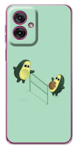 Чехол с принтом "Авокадо волейболисты " для Motorola Moto G55