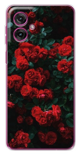 Чехол с принтом "Красные розы" для Motorola Moto G55