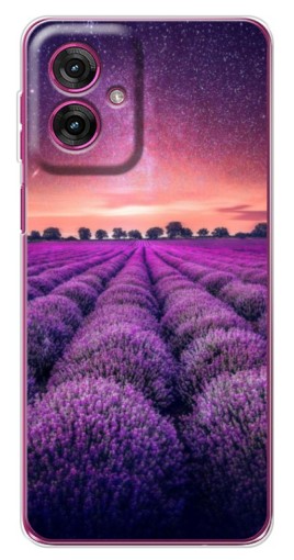 Чехол с картинкой "Лавандовое поле" для Motorola Moto G55