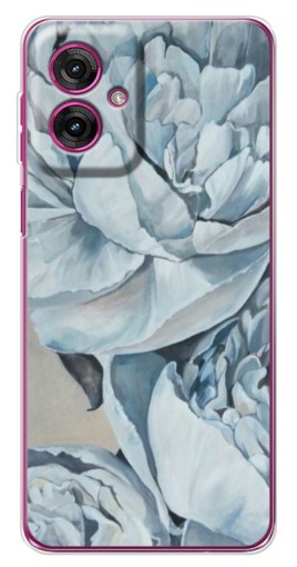 Чехол с печатью "Рисунок пионы" для Motorola Moto G55