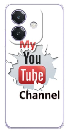 Силиконовый чехол с изображением "My YouTube" для OPPO A3x