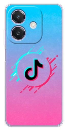 Силиконовый чехол с изображением "Нота ТикТок" для OPPO A3x