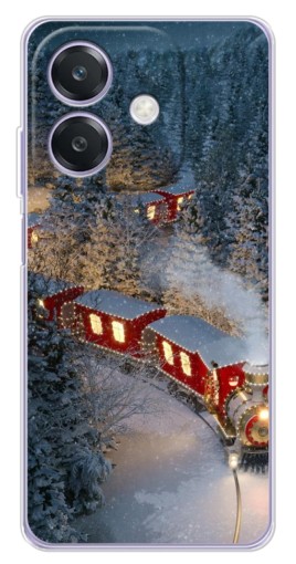 Чехол с картинкой "Новогодний поезд" для OPPO A3x