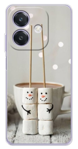 Чехол с картинкой "Снеговики из зефира" для OPPO A3x